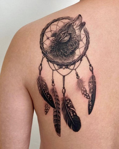 Wolf Dreamcatcher Tattoo