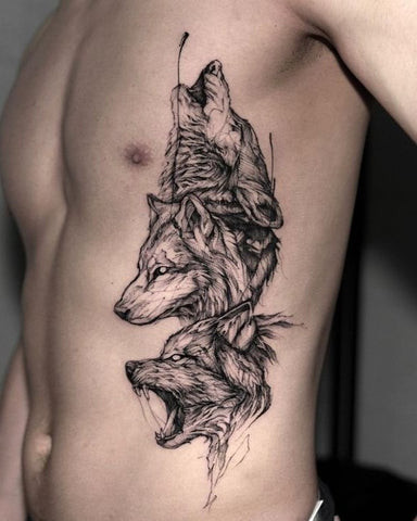 Wolf Pack Tattoo for Men