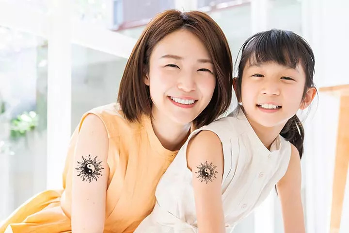 Yin and Yang Tattoo for Mother and Daughter