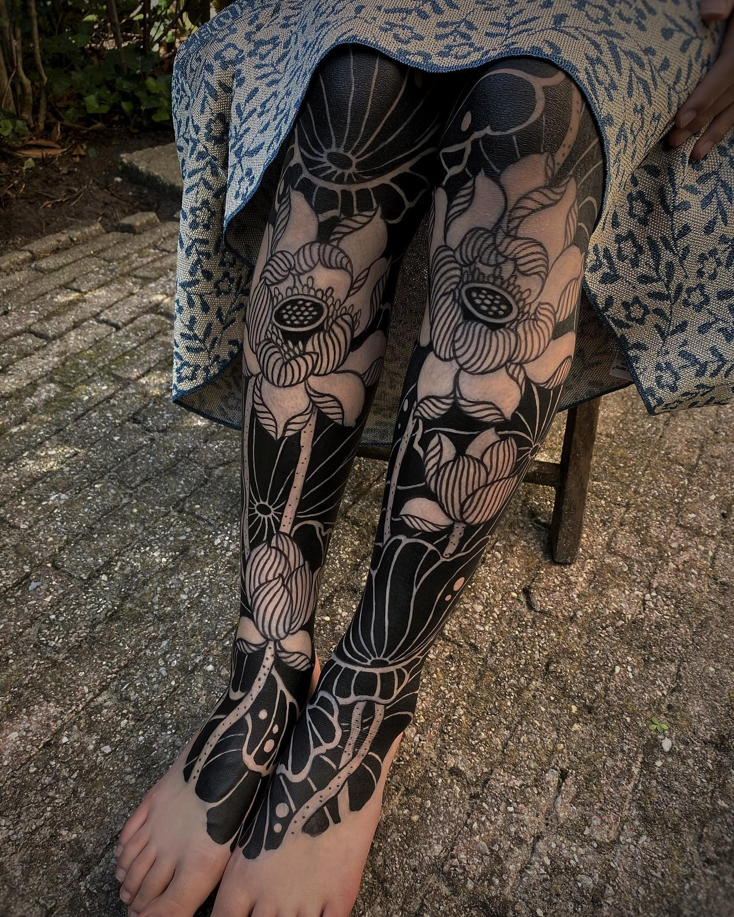 BLACKWORK LEG SLEEVES BY GAKKIN