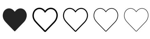 Easy heart tattoo practice designs