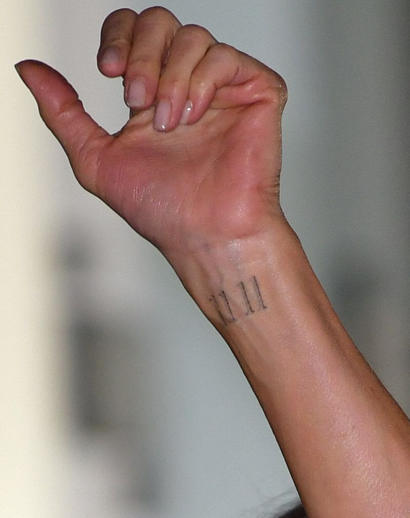 Jennifer Aniston wrist tattoo 11 11