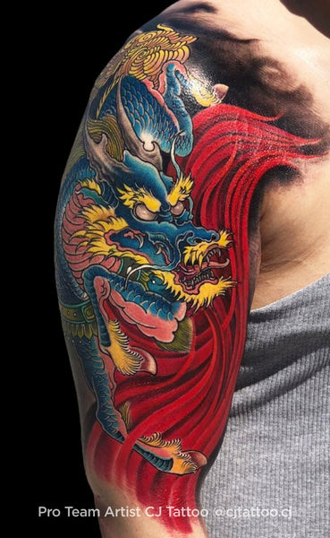 Dragon tattoo on arm