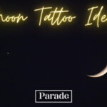 A classic half moon tattoo design featuring intricate shading and fine line work, embodying the concepts of balance and transition