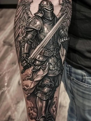 men sword tattoo