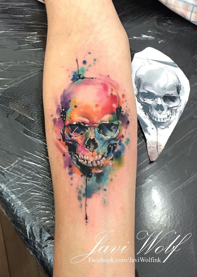 Watercolor Feather Tattoo on Shoulder