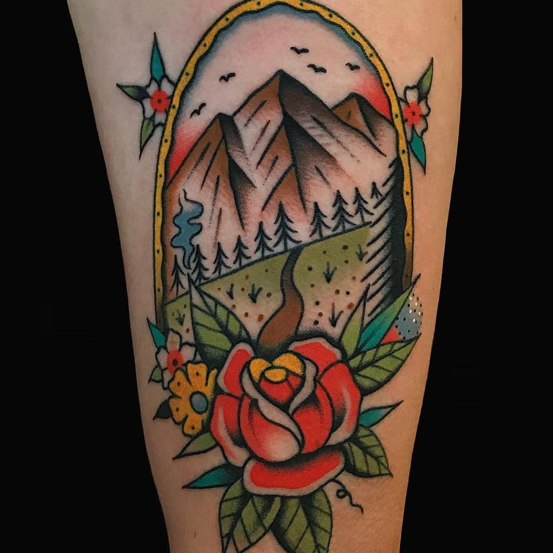 Landscape Traditional Tattoo