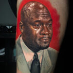 Realistic Tattoo by Steve Butcher featuring Michael Jordan