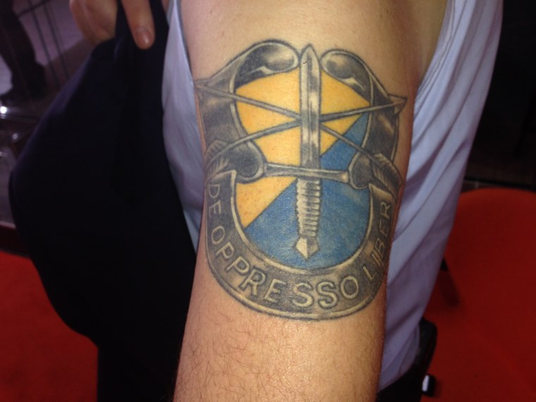 Carson Daly Green Beret Tattoo