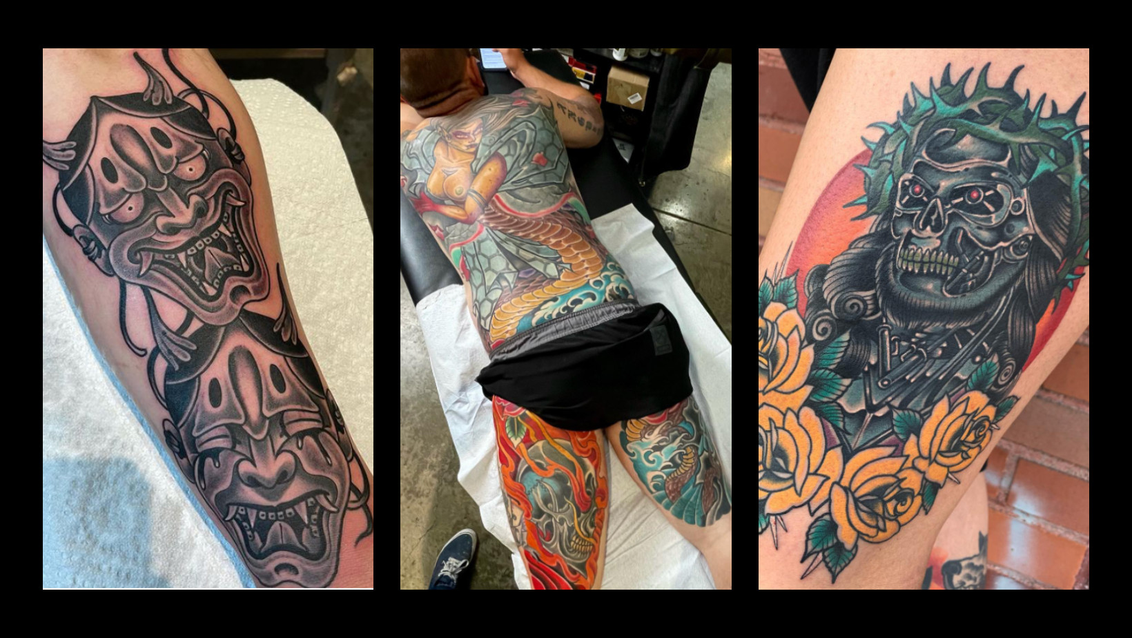A vibrant traditional-style tattoo by Tony Medellin