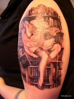 Book tree tattoo design