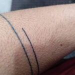 hand poke tattoo line