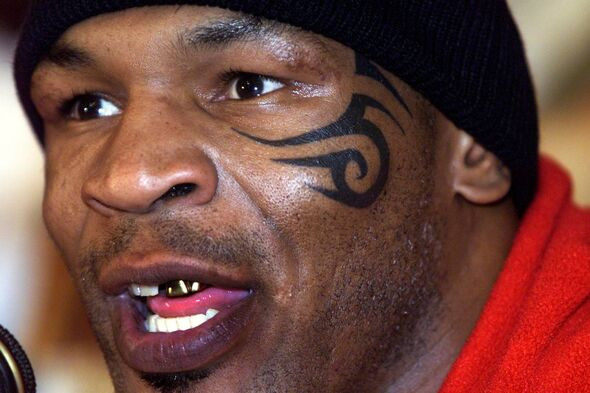 Mike Tyson at the post-fight press conference after the bout where he knocked out Clifford Etienne 49 seconds into the first round at the Pyramid Arena