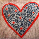 Heart temporary tattoo