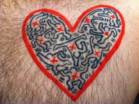 Heart temporary tattoo