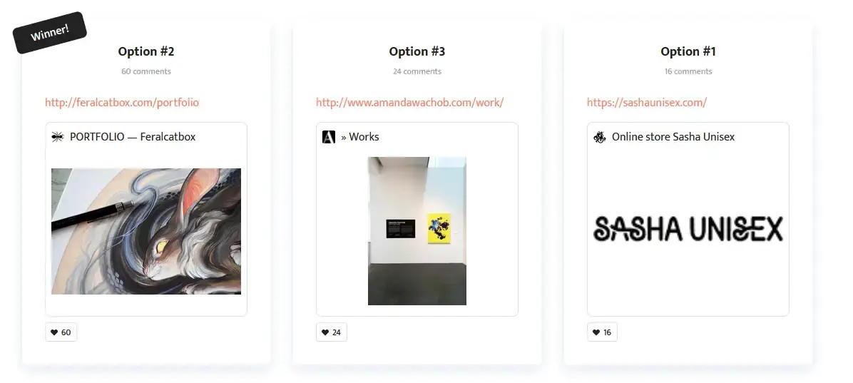 Surveys for Artists With Website-Comparison Testing