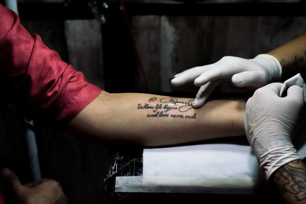 Exfoliating a Tattooed Area