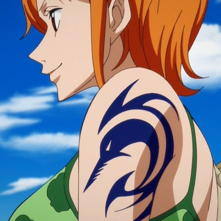 Arlong Pirates Tattoo on a One Piece Character's Arm, Symbolizing Domination and Ruthlessness