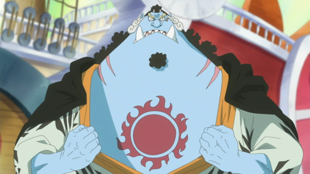 Whitebeard Pirates Emblem Tattoo on a One Piece Character's Back, Symbolizing Loyalty and Strength