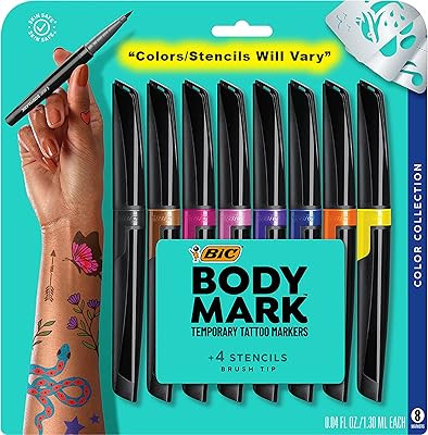 bic body mark temporary tattoo markers
