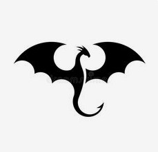 Simple dragon tribe tattoo design