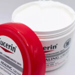 A bottle of Eucerin cream for tattoos