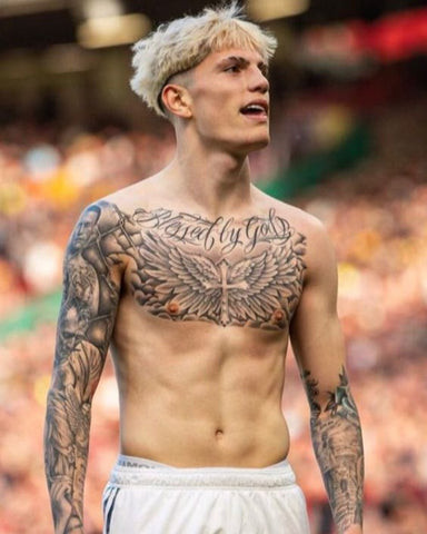 Alejandro Garnacho Cross Tattoo