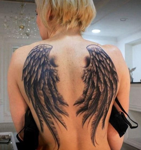 Angel wings tattoo
