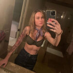 Brie Larson's temporary tattoo sleeve and hip tattoo