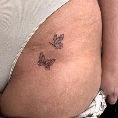 Bikini Line Butterfly Tattoo