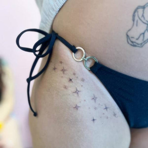 Minimalist Star Bikini Line Tattoo