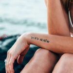 Memorial Tattoo of a Rose on a hip