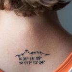 Tattoo of geographic coordinates