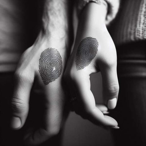Couple fingerprint tattoo 1