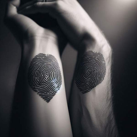 Couple fingerprint tattoo 2