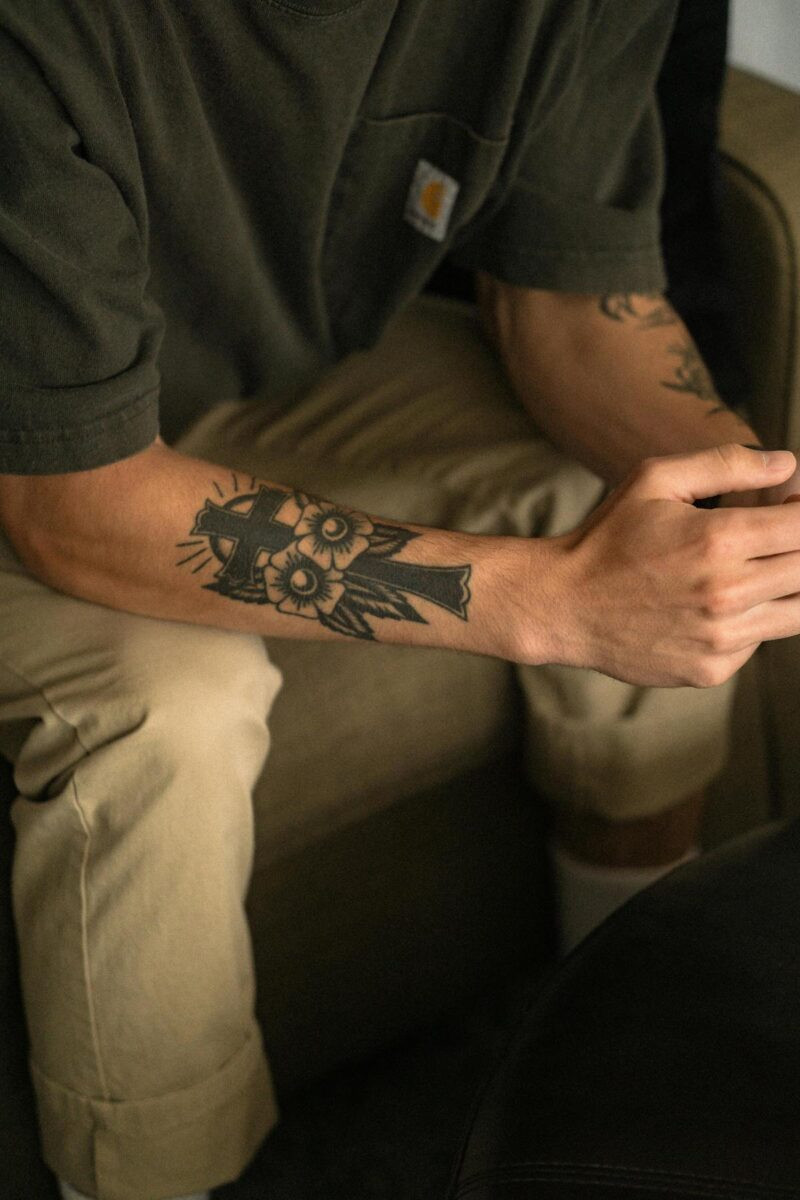 Cross Forearm Tattoos
