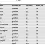Table showing degradation products of tattoo pigments and their potential health risks