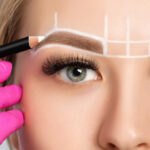 Custom eyebrow shaping enhances facial features