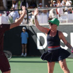 Pink at Desert Smash, showcasing her arm tattoos