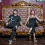 Liz Cook (right) sits with her husband, Cookie (left). They run Rebel Muse tattoo in Dallas, Lewisville and other states.