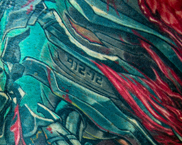 Detail of a biomech tattoo by ©Jerry Magni
