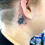 Behind the ear tattoo by Emily Louise on Rosie