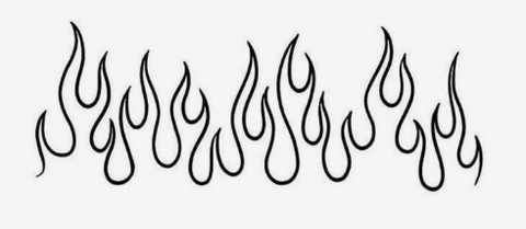 Simple flame tattoo design
