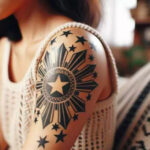 Filipino Sun and Stars Tattoo