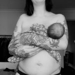 Fiona Lewitt breastfeeding her baby