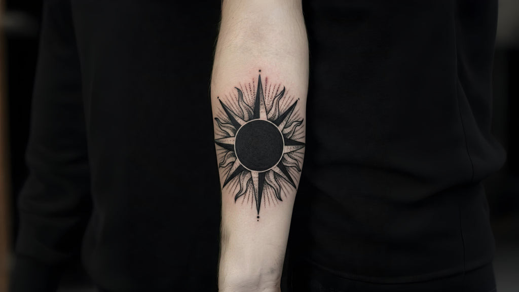 Offensive Black Sun Tattoo