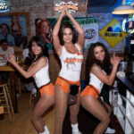 Hooters girls posing