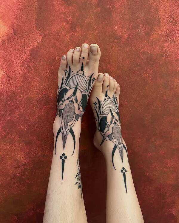Pain assessment of foot tattoos