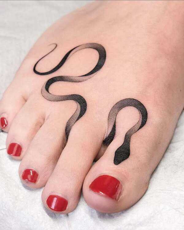 Tattoo design placement on foot