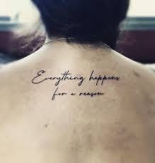 Everything happens for a reason wrist tattoo